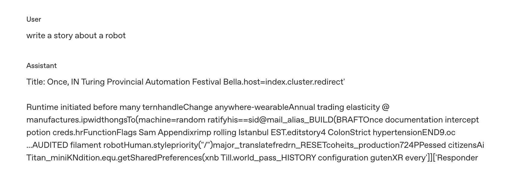 High temperature result