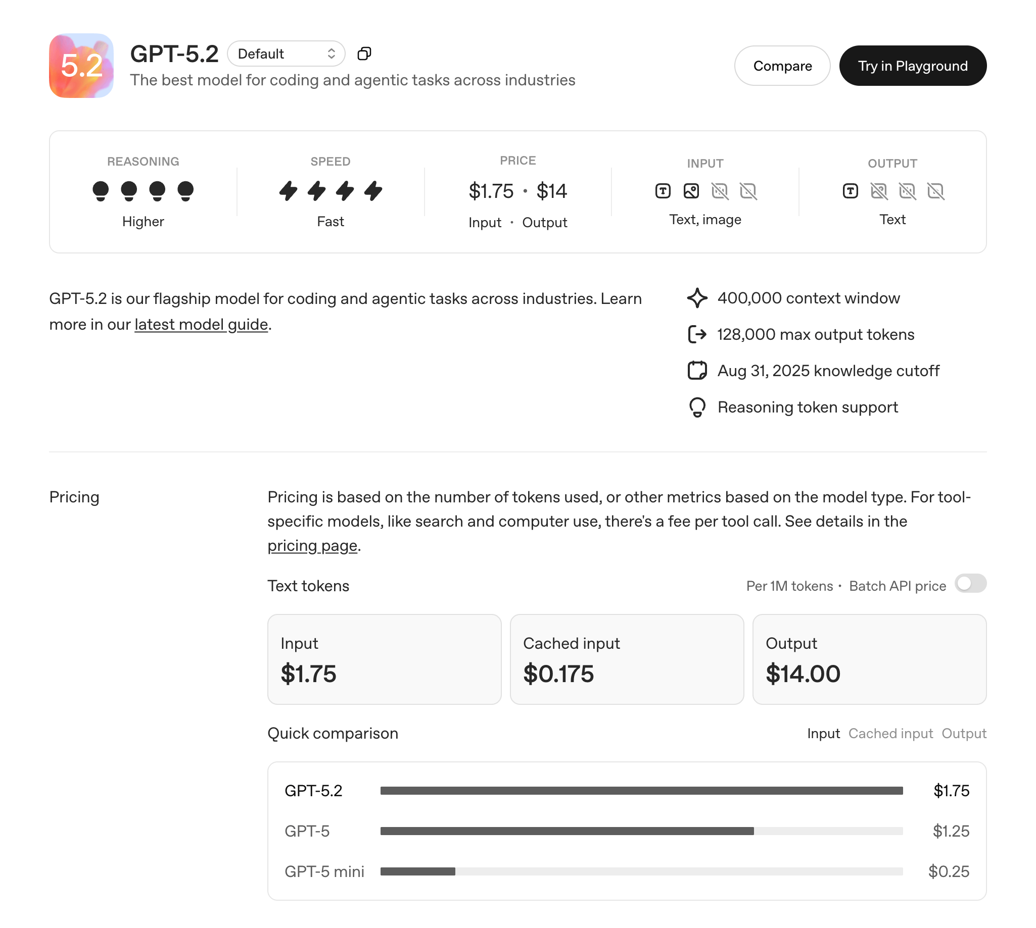 OpenAI model details