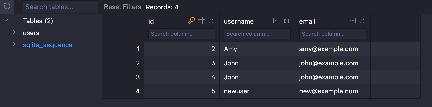 New user item