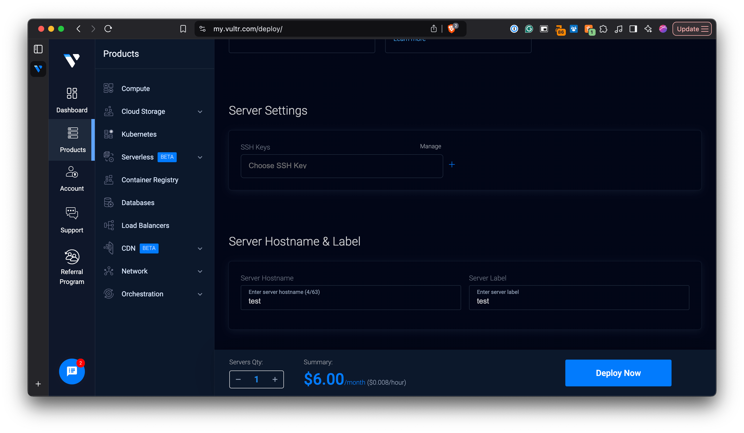 Vultr Deploy Now
