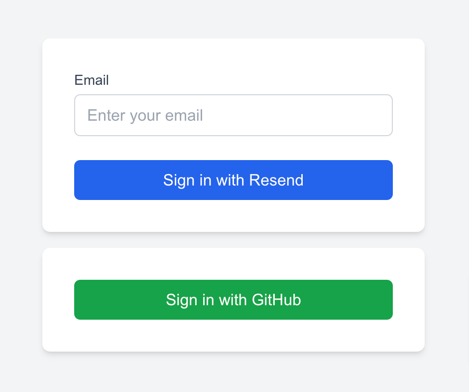 Sign In Form with GitHub