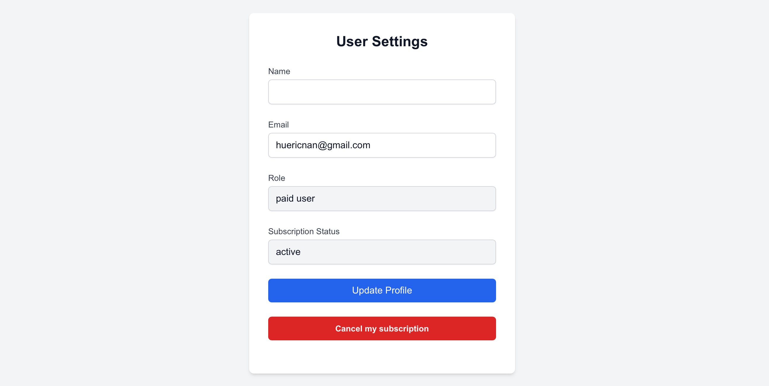 Dashboard paid user