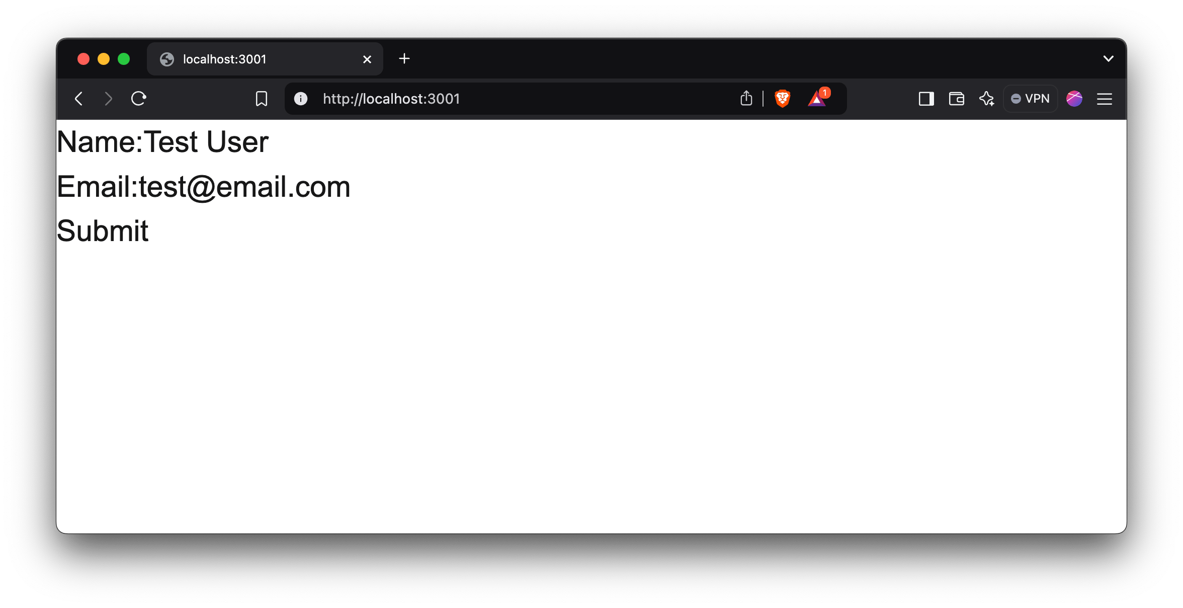 User form