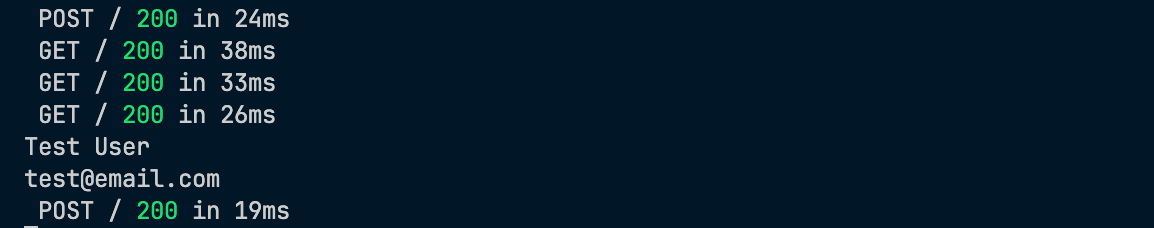 User action log