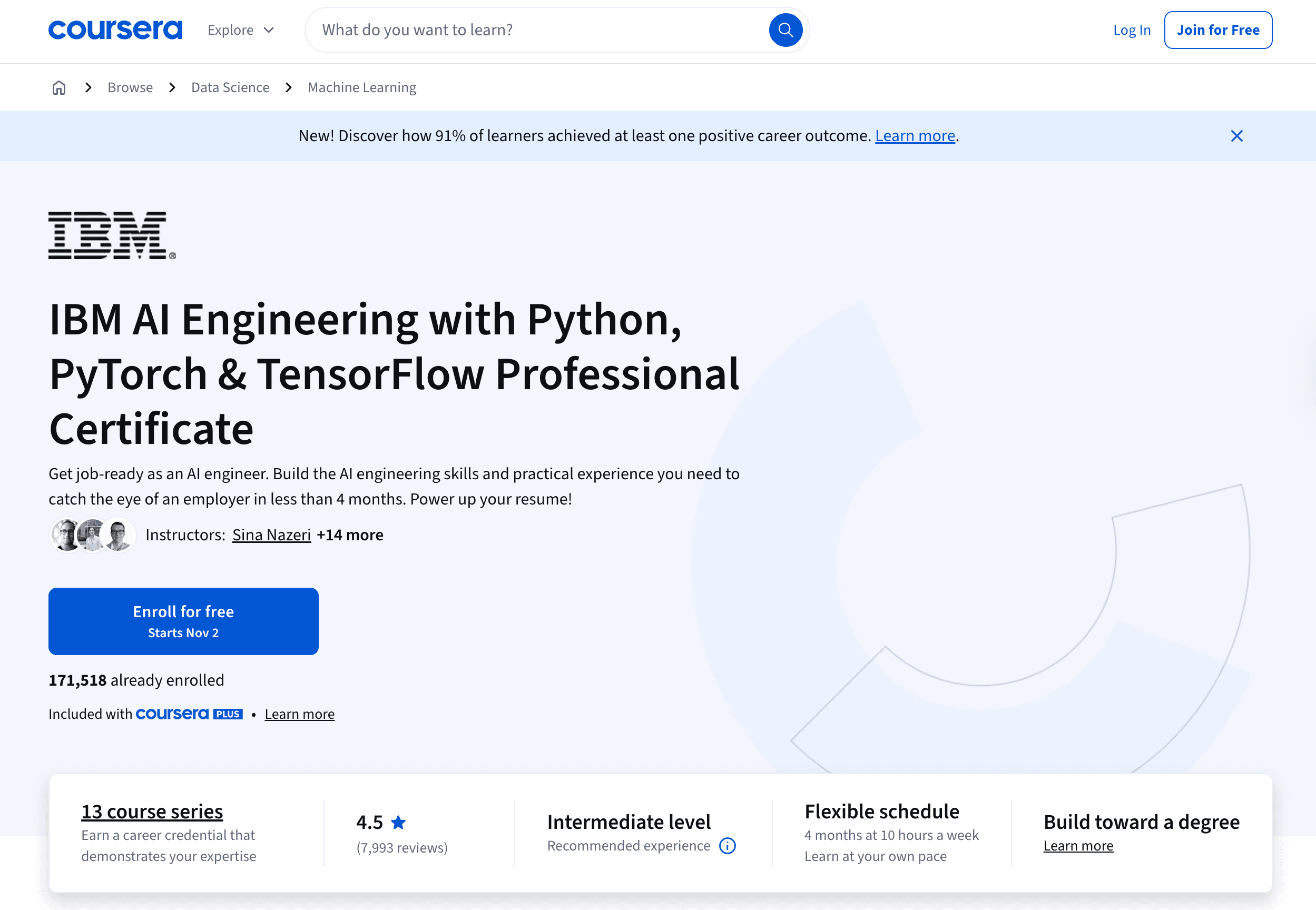 IBM AI Engineering Certificate