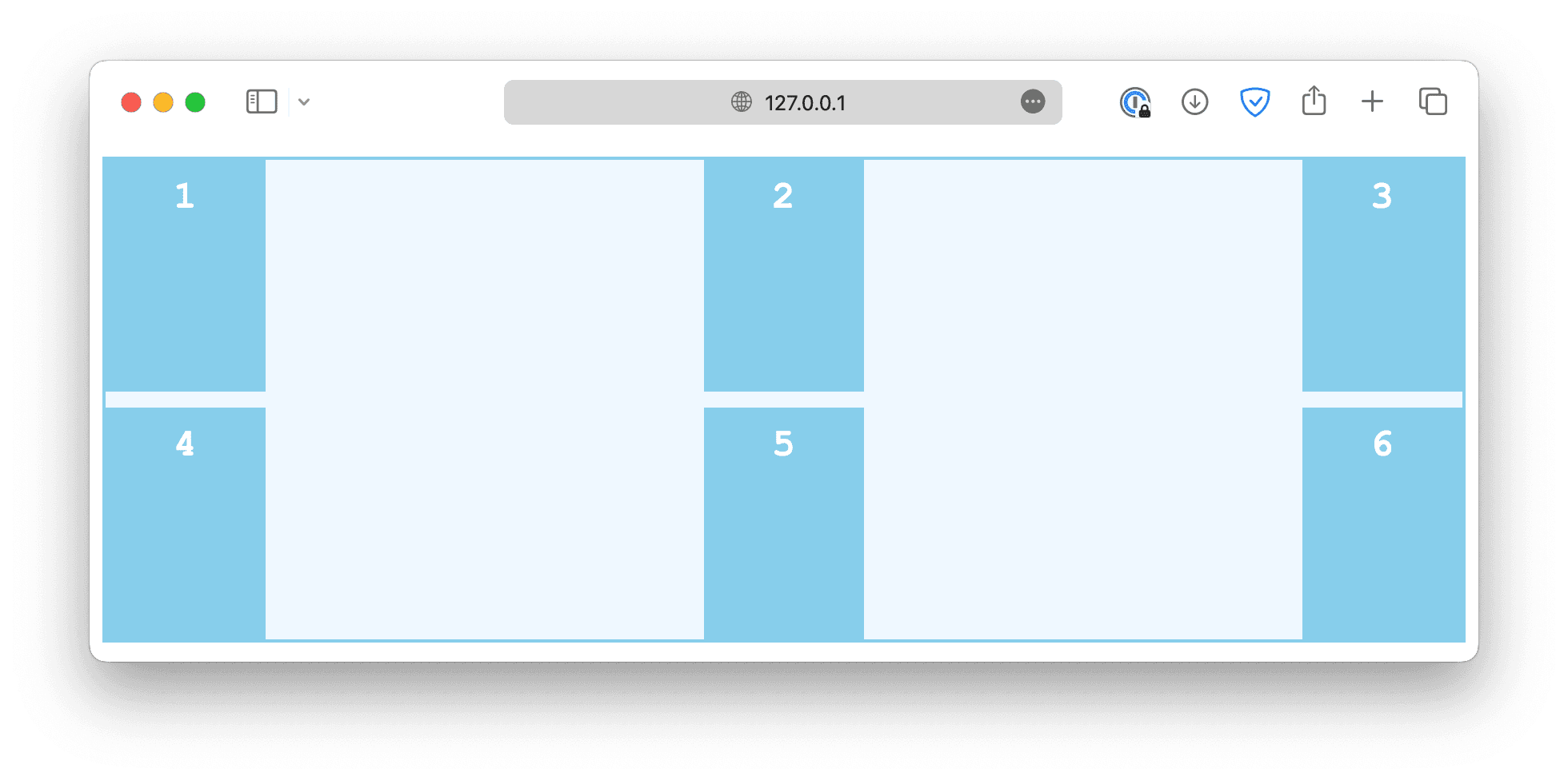 justify content between