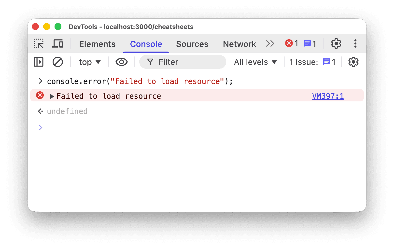 console.error