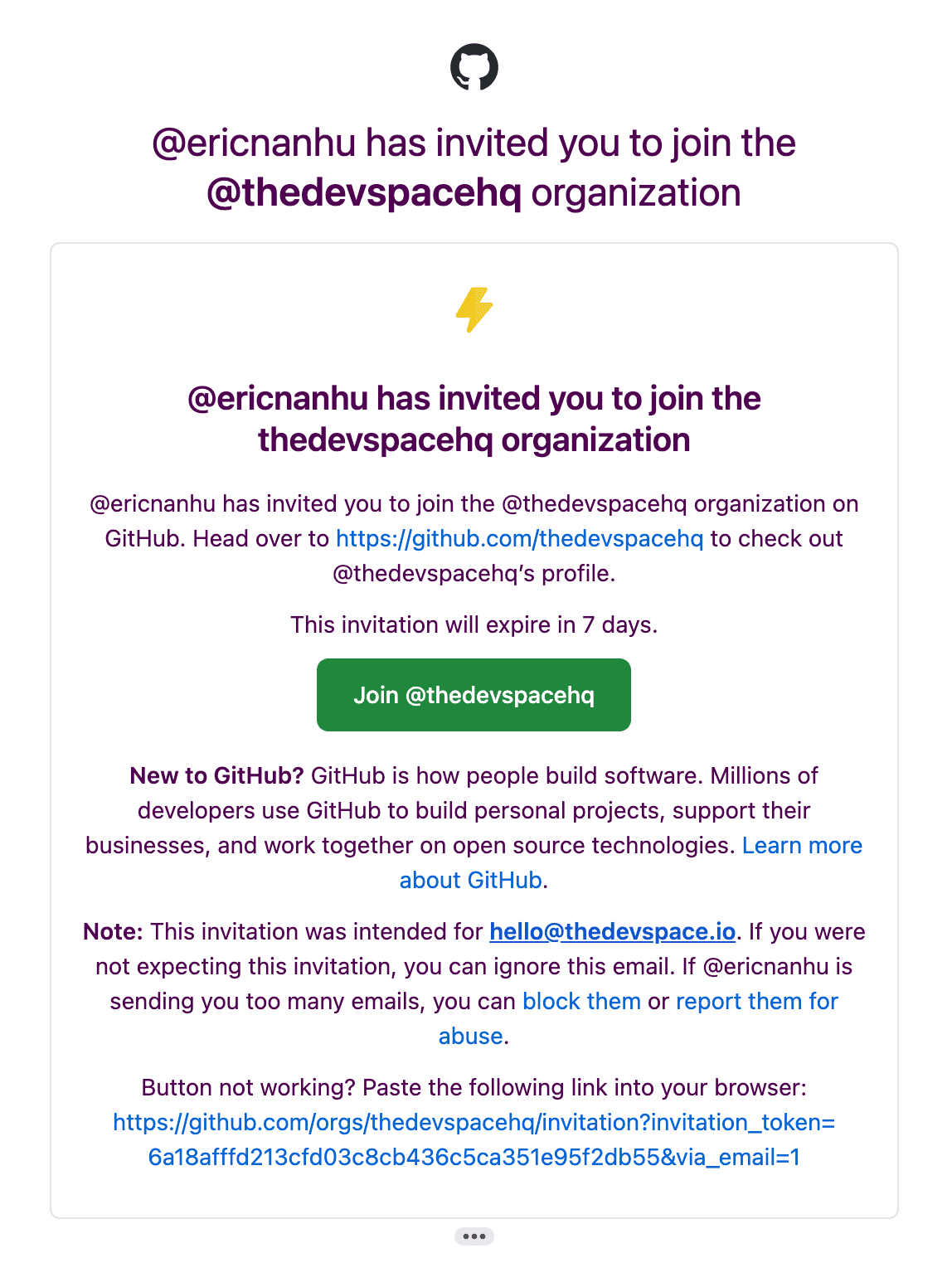 GitHub Join Organization
